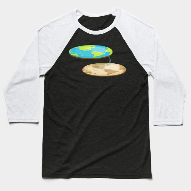 flat earth parody Baseball T-Shirt by iniandre